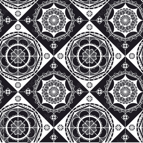 Spanish lace black and whit...