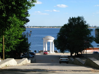 Sticker - Saratov, Russia, Volga river