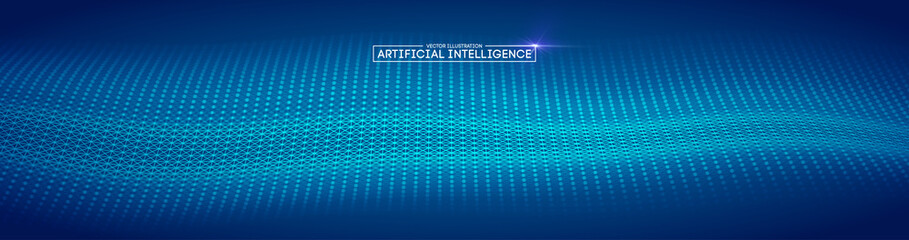 Wall Mural - artificial intelligence automation technology background. augmented reality vector design. vector ep