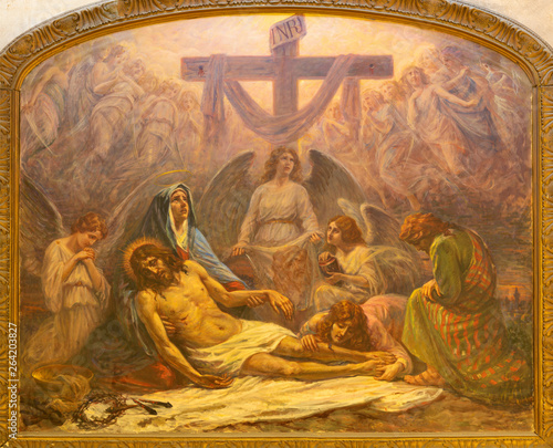 Catania Italy April 7 2018 The Painting Of Deposition Of The