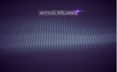 Wall Mural - artificial intelligence automation technology background. augmented reality vector design. vector ep