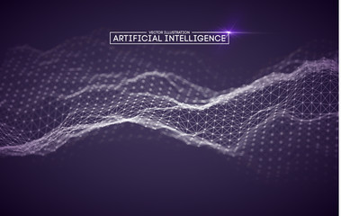 Wall Mural - artificial intelligence automation technology background. augmented reality vector design. vector ep