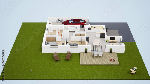 Plan 3d Maison De Lotissement 03 Buy This Stock Illustration And