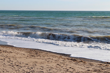 waves on the beach