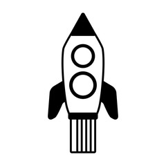 Sticker - launch rocket spaceship