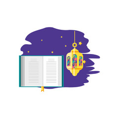 Sticker - Ramadan Kareem lamp with koran book