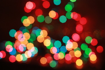 bright colorful lights festive