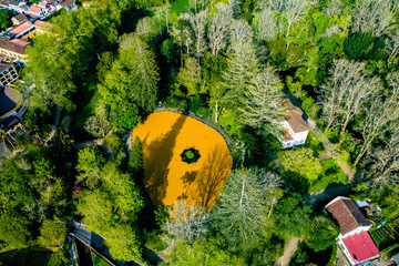 Azoren - Sao Miguel aus der Luft: Terra-Nostra-Park mit Thermalbad 