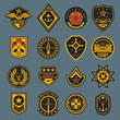 © Elegant Solution - Navy sign and army badge, american air force tag