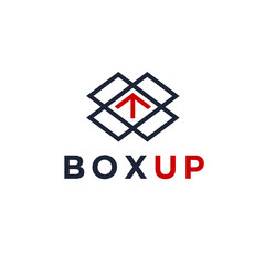 Poster - Creative Box abstract emblem, design concept, logo, logotype element for template.