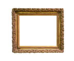 Frame picture antique antiques isolated on white background