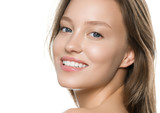 Fototapeta Panele - Beauty face woman healthy skin beautiful eyes