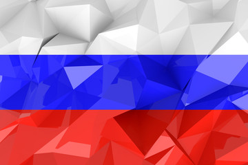 Wall Mural - russia flag. 3d rendering.