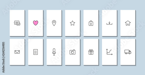 Instagram Highlights Stories Covers Line Icon Template
