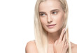 © Utkamandarinka - Beautiful hair woman blonde long hairstyle beauty healthy skin face closeup