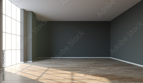 Interior Background Room With A Dark Walls Sun Light And Wood - Dark Grey Walls Light Wood Floors Interior Background Room With A Dark Walls Sun Light And Wood - Dark Grey Walls Light Wood Floors