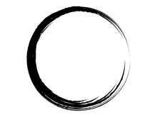 Grunge Circle Made With Ink.Grunge Oval Shape.Grunge Sharp Circle.