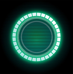 Wall Mural - circle futuristic light