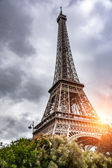 Wall Mural - Eiffel Tower. The Eiffel Tower is the most popular tourist spot in Paris, France.