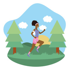 Wall Mural - fitness exercise cartoon