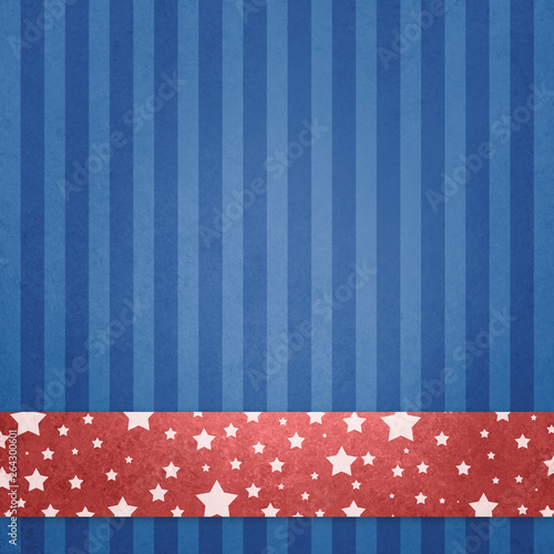 Red White And Blue Patriotic Background With White Stars On