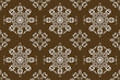 Traditional seamless pattern hand drawn with traditional ornament decoration and mixed with victorian style. Geometry for each side. Brown and white background.