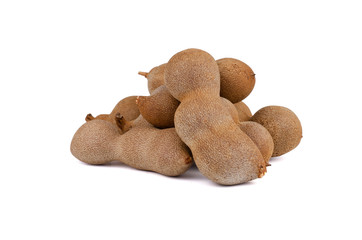 Wall Mural - Fresh tamarind isolated on white background.