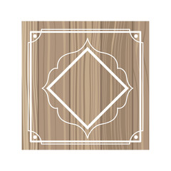 Sticker - wooden background with frame icon