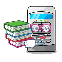 Sticker - Student with book air cooler in the cartoon shape