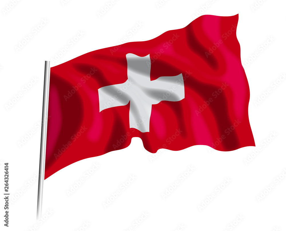 flaga Szwajcarii - obrazy, fototapety, plakaty 