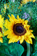 Fotomurales - Bouquet with sunflowers.
