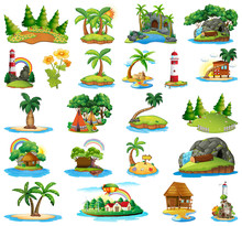 Set Of Different Islands