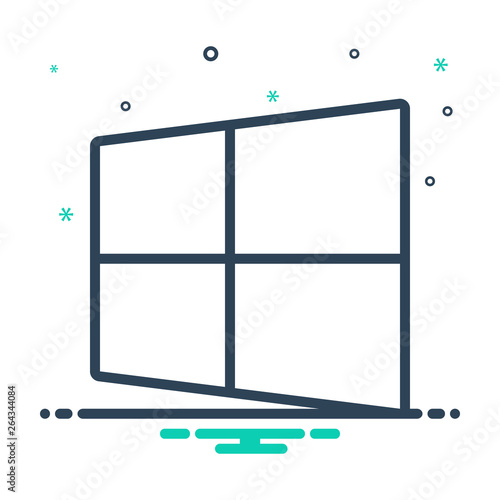 Fotomural Mix line icon for microsoft software