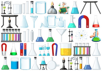 Wall Mural - Set of laboratory equipment