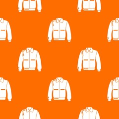 Canvas Print - Varsity jacket pattern vector orange for any web design best