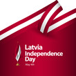 Latvia Independence Day Vector Template Design Illustration