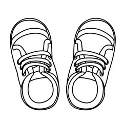 Sticker - top view shoes for children