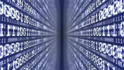 Wall Mural - 4k data digital binary code 3