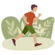 © od.erde - running man, vector illustration.