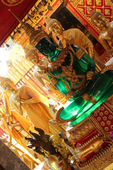 statues of buddha in a buddhist temple (Wat Doi Suthep) in chiang mai (thailand)