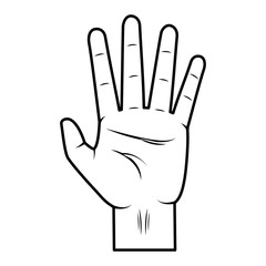 Poster - hand showing five fingers