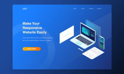 Modern vector illustration concept of web page design for website and mobile website development. Isometric3d illustration.