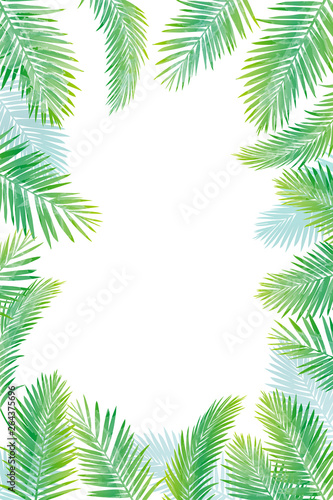 ヤシ 椰子の木 の葉のリース フレーム 背景 夏のイメージ 白背景 Frame Made Of Palm Leaf Buy This Stock Vector And Explore Similar Vectors At Adobe Stock Adobe Stock