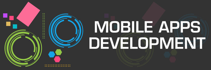Mobile Apps Development Dark Colorful Technology Square Horizontal 