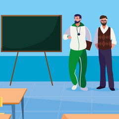 Wall Mural - teachers classic and sports in the classroom