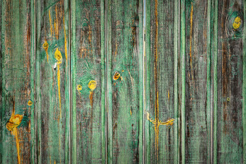 Wall Mural - weathered paited wood surface