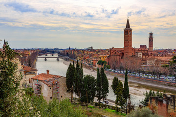 Wall Mural - view of the city of verona