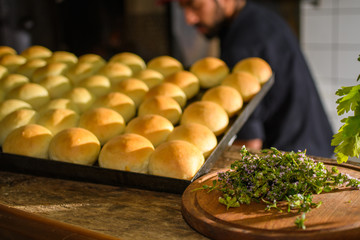 chef preparing food in kitchen