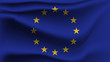 © Mustafa - European Union flag waving with the wind  3D illustration wave flag