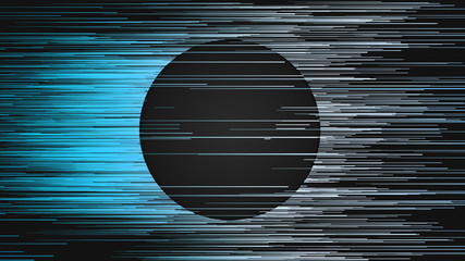 Fototapete - digital horizontal blue lines abstract background. computer generated geometric pattern. 3d renderin